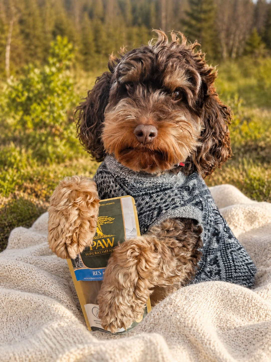 Perro con snack PAW