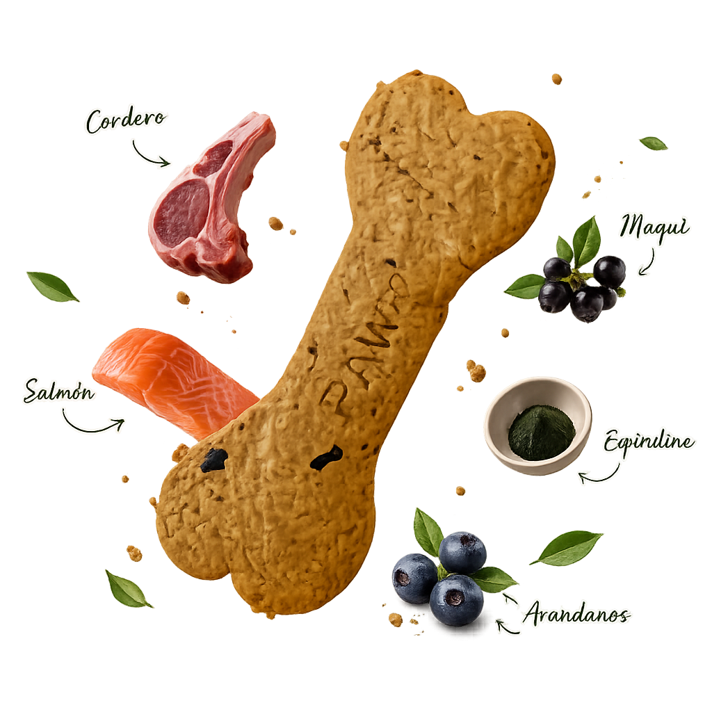 Snack PAW con sus ingredientes